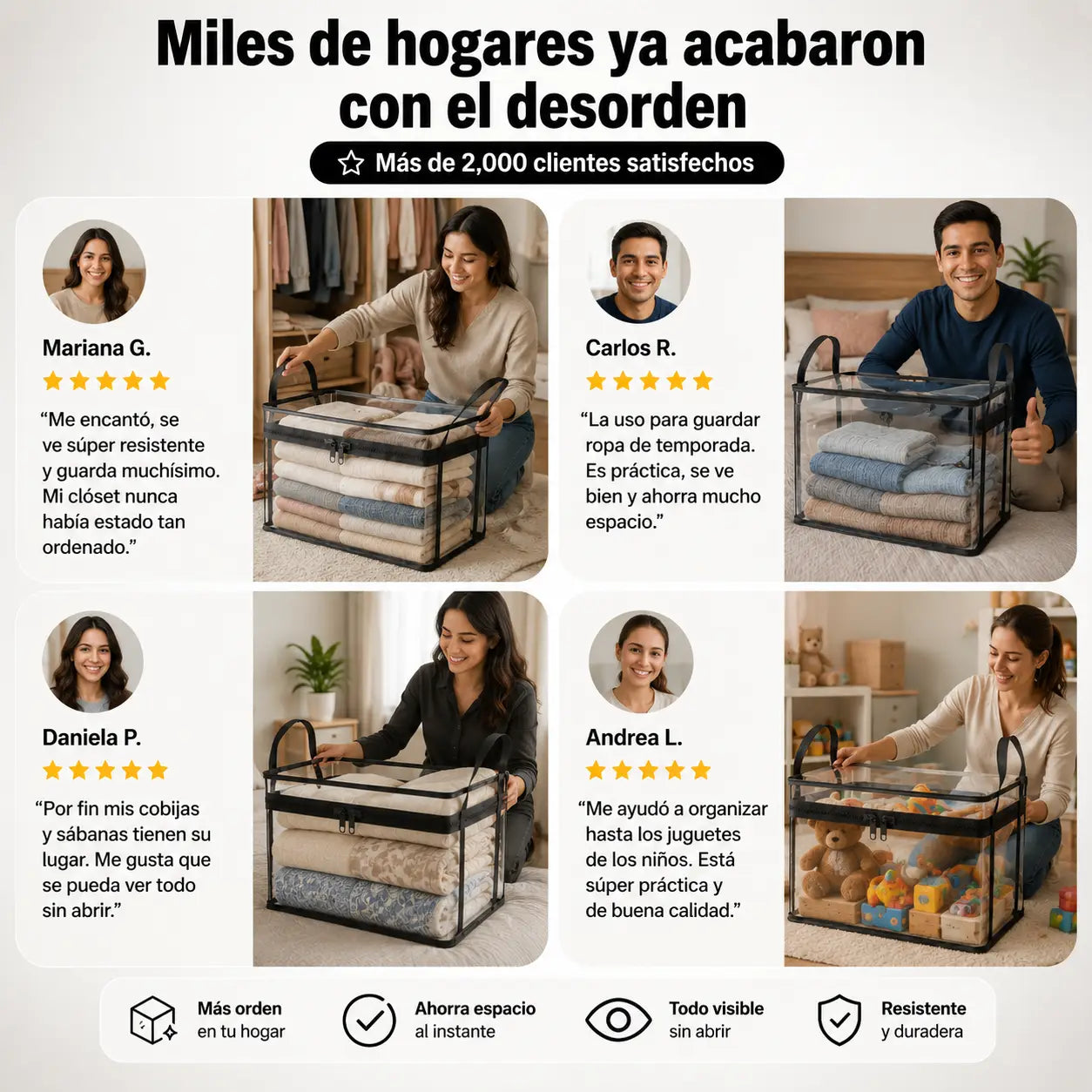Pack x3 Cajas Organizadoras FluveaHome™